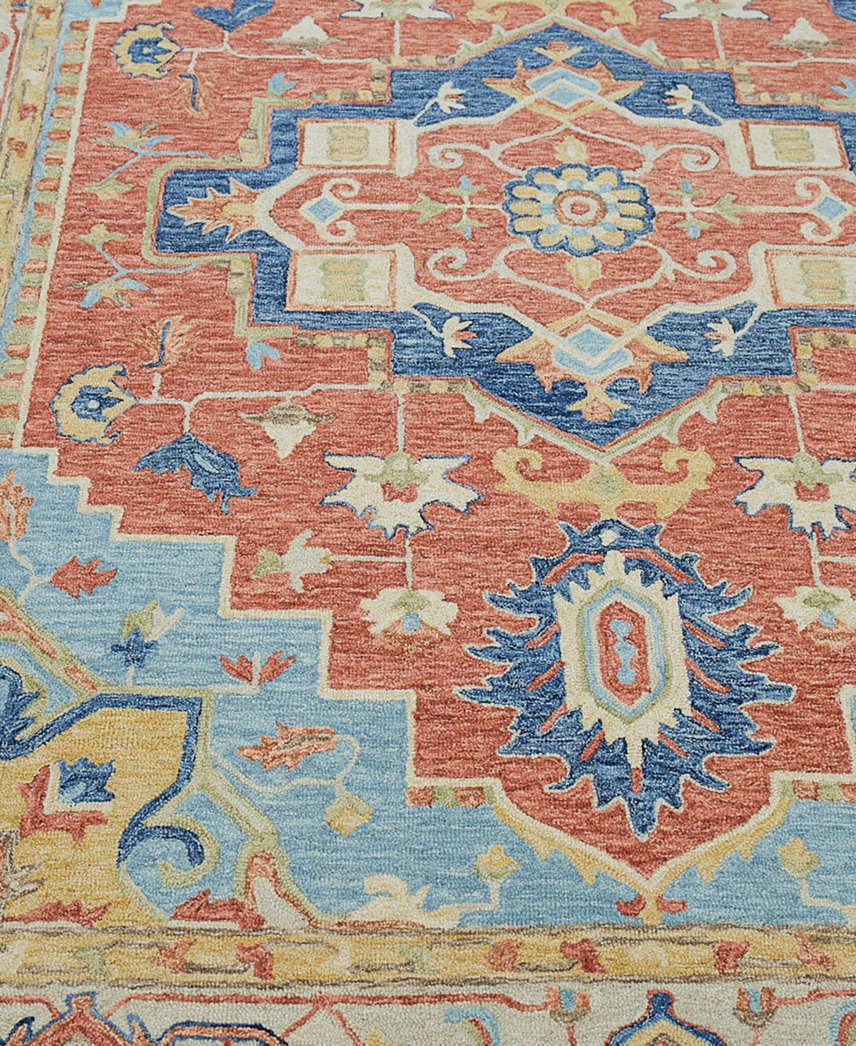 Exquisite Rugs Richmond Serapi 6796 8'x10' Area Rug In Beige,red