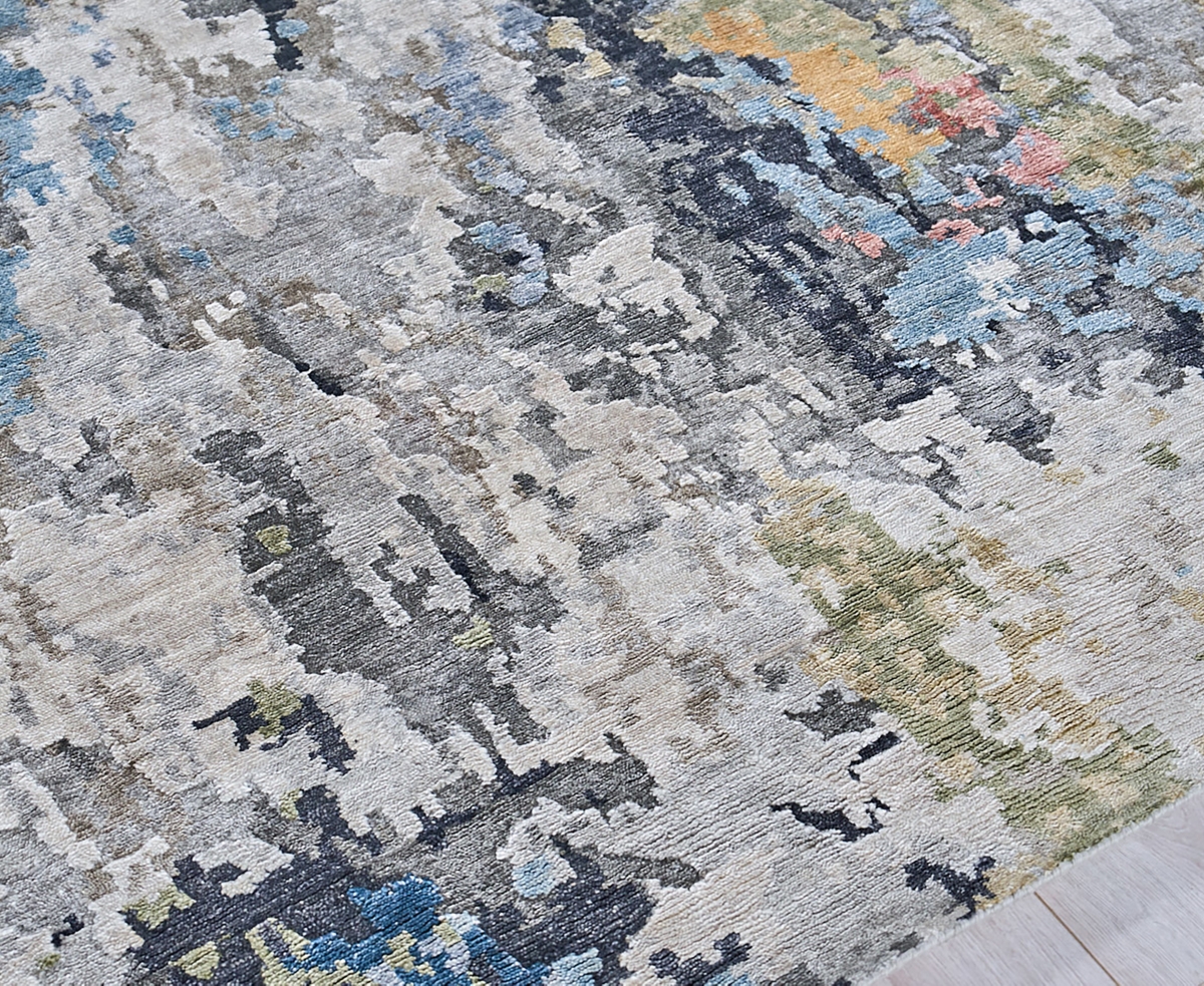 Exquisite Rugs Floor Art 5499 4'x6' Area Rug In Silver