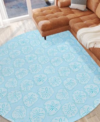 Seabreeze Washable SZ10 8'x8' Round Area Rug