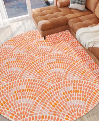 Seabreeze Washable SZ7 8'x8' Round Area Rug