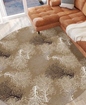 Seabreeze Washable SZ3 8'x8' Round Area Rug