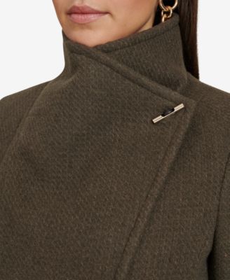 Womens Asymmetrical Belted Wrap Coat, Created for Macys