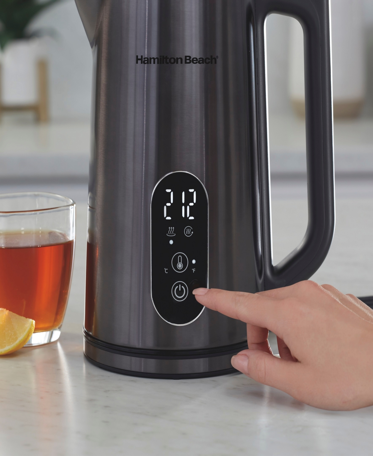 Hamilton Beach Digital Temperature-control Double-wall Kettle 1.7 L In Black