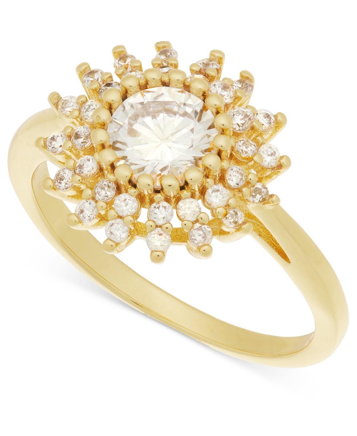 Gold-Tone Crystal Sunburst Ring, Exclusively at Macy's - Gold