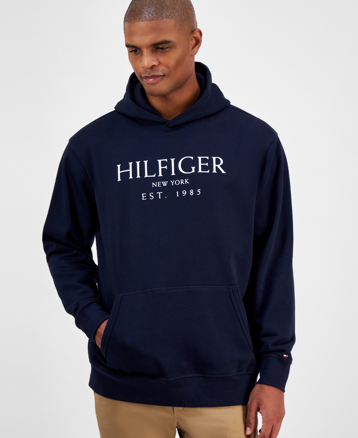 Tommy Hilfiger Men's Big & Tall Big Hilfiger Logo Hoodie