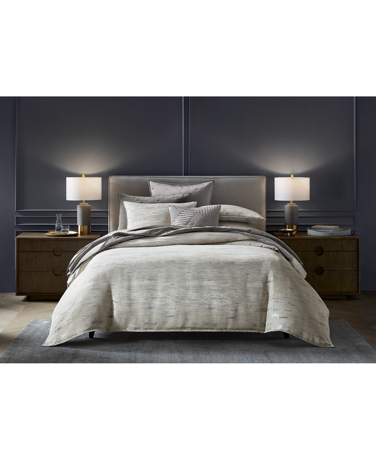 Hotel Collection Impasto Stone 3-pc. Comforter Set, King, Exclusively At Macy's In Grey