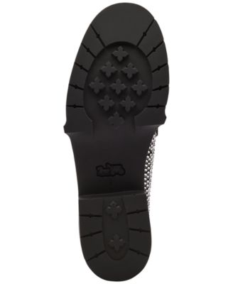Women's Leah Crystal Platform Lug Loafer Flats
