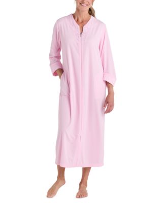 Miss Elaine Women's Zip-Front 3/4-Sleeve Terry Robe - Macy's