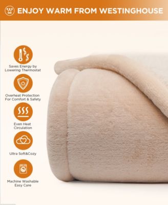 Heated Flannel and Sherpa Blanket, King