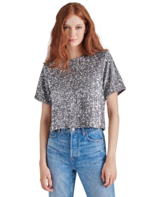 Steve Madden - Women's Cressa Sequined Velvet Top