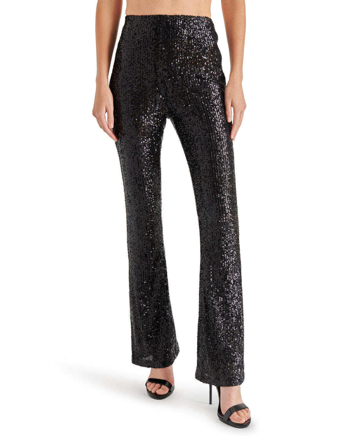 Women's Citrine Sequined Flared Pants - Black