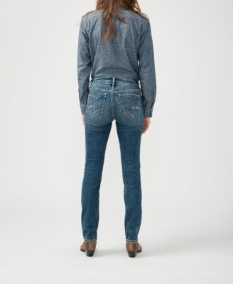 Women's Suki Mid Rise Curvy Fit Straight Jeans
