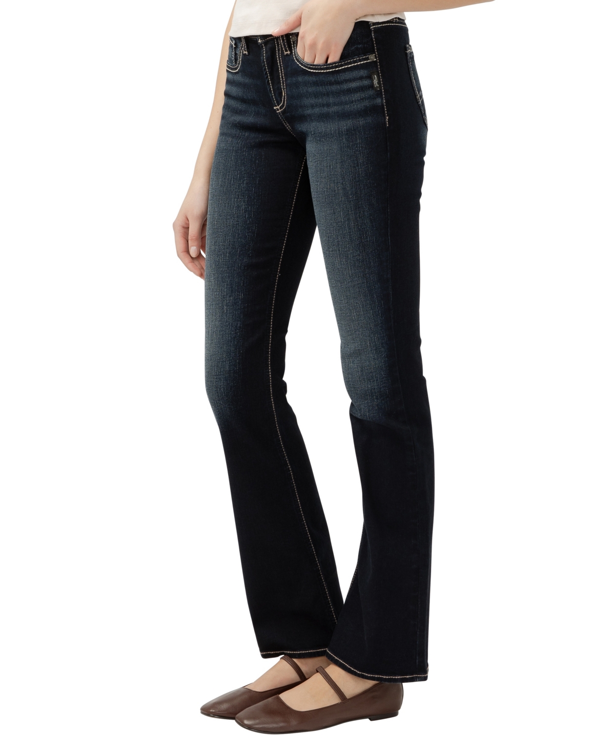 Silver Jeans Co. Suki Curvy Mid Rise Bootcut Jeans In Indigo