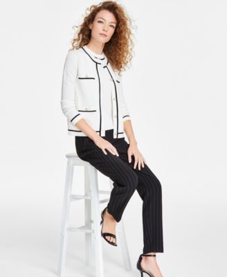 Women's Four-Pocket Crewneck Cardigan