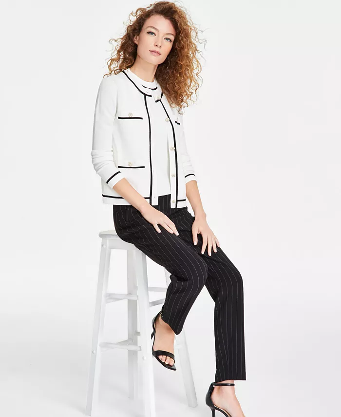 Women's Four-Pocket Crewneck Cardigan - thumbnail 8