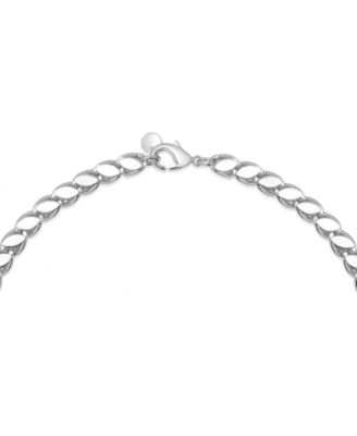 Silver, Gold Plated Brass Chain Necklace