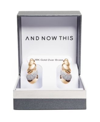 Crystal Twist Hoop Earring