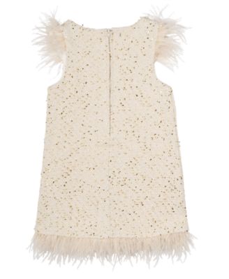 Rare Editions Little Girls Foil Boucle Dress - Macy's