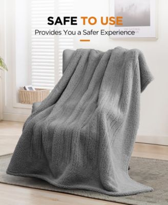 Heated Sherpa Throw, 50" x 60"