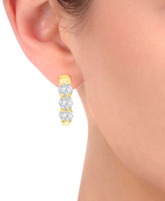 Diamond Hoop Earrings (1-1/2 ct. t.w.) in 14k White or Yellow Gold
