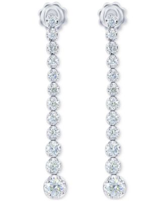 Diamond Graduated Linear Drop Earrings (1-1/2 ct. t.w.) in 14k White Gold