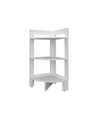 Gisela Corner Shelf With Three Shelves,White