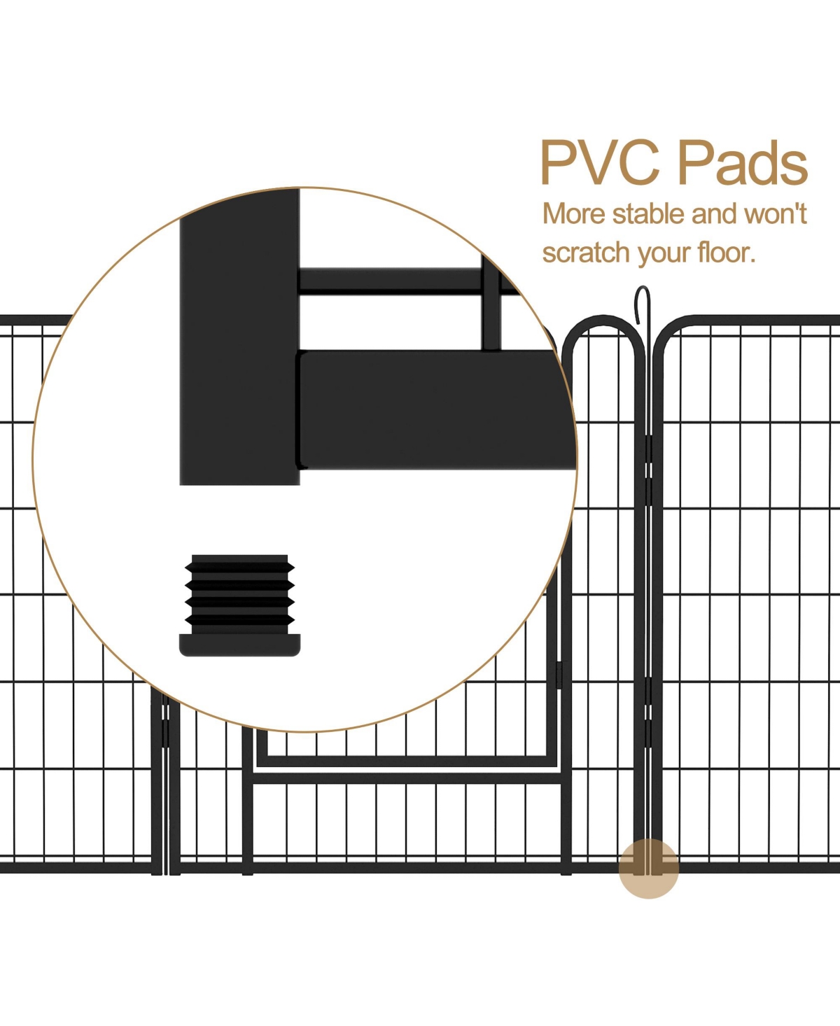 Slickblue 8-Panel Heavy-Duty Metal Playpen with Door, 39.37