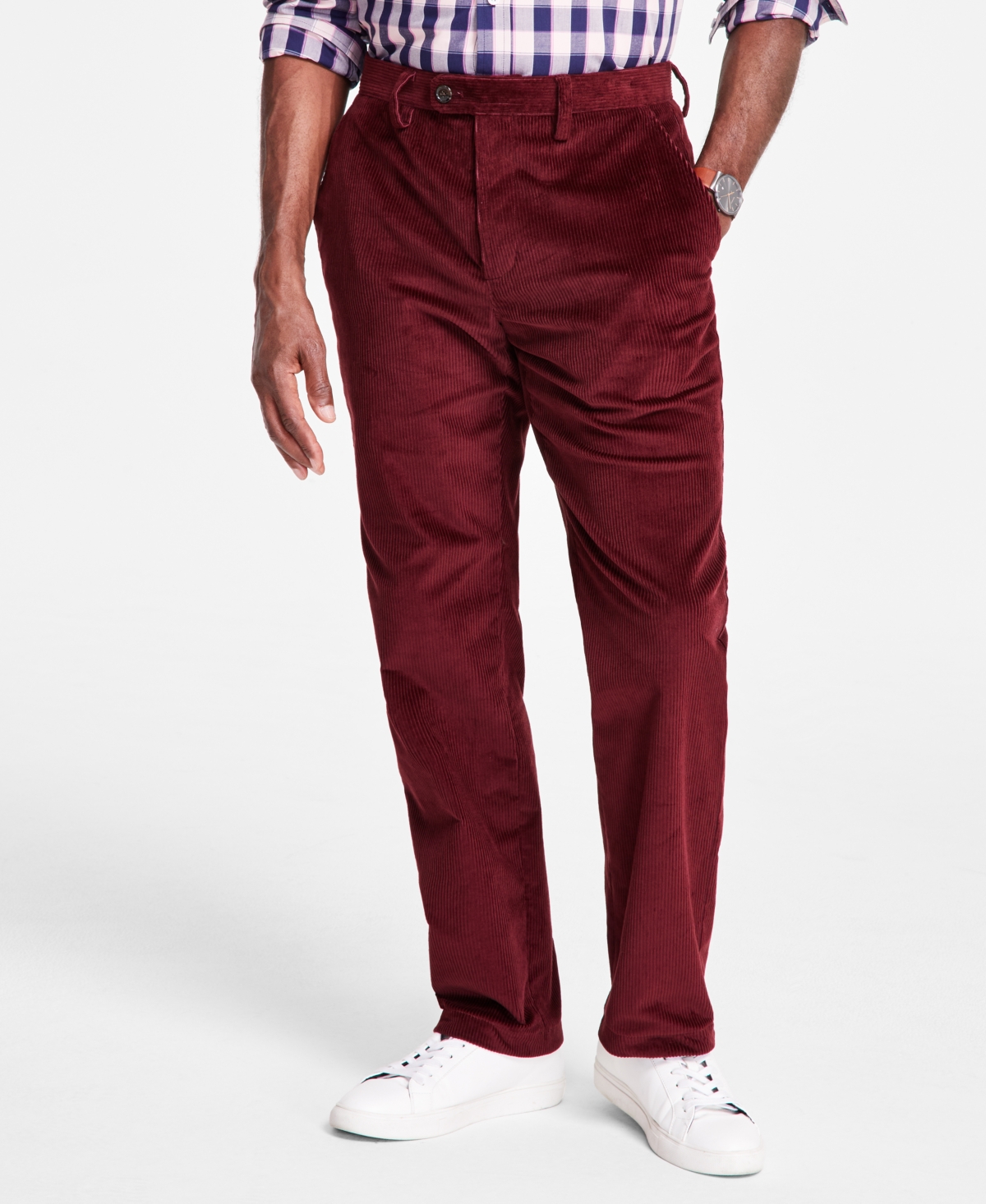 Club Room Men's Corduroy Trousers, Exclusively At Macy's In Rich Brown