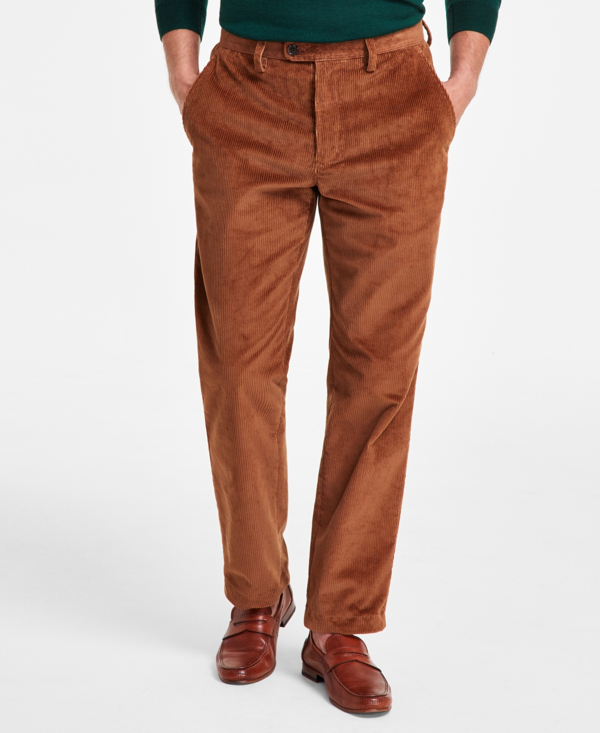 Club Room Men's Corduroy Trousers, Exclusively At Macy's In Timber