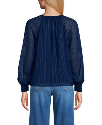 Women's Clip Dot Chiffon Blouse