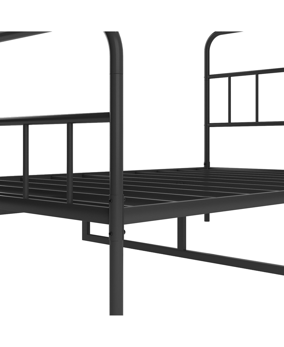 Slickblue Sturdy Metal Platform Bed Frame with Headboard - No Box Spring Needed for Easy Setup