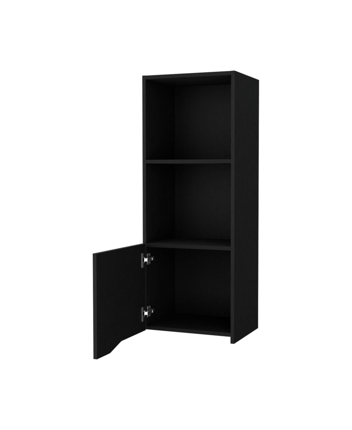 Fm Furniture Pima Wall Cabinet in Melamine With One Door,- Black