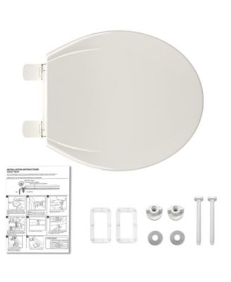 Soft-Close Round Toilet Seat with Built-In Toddler Potty Training Feature