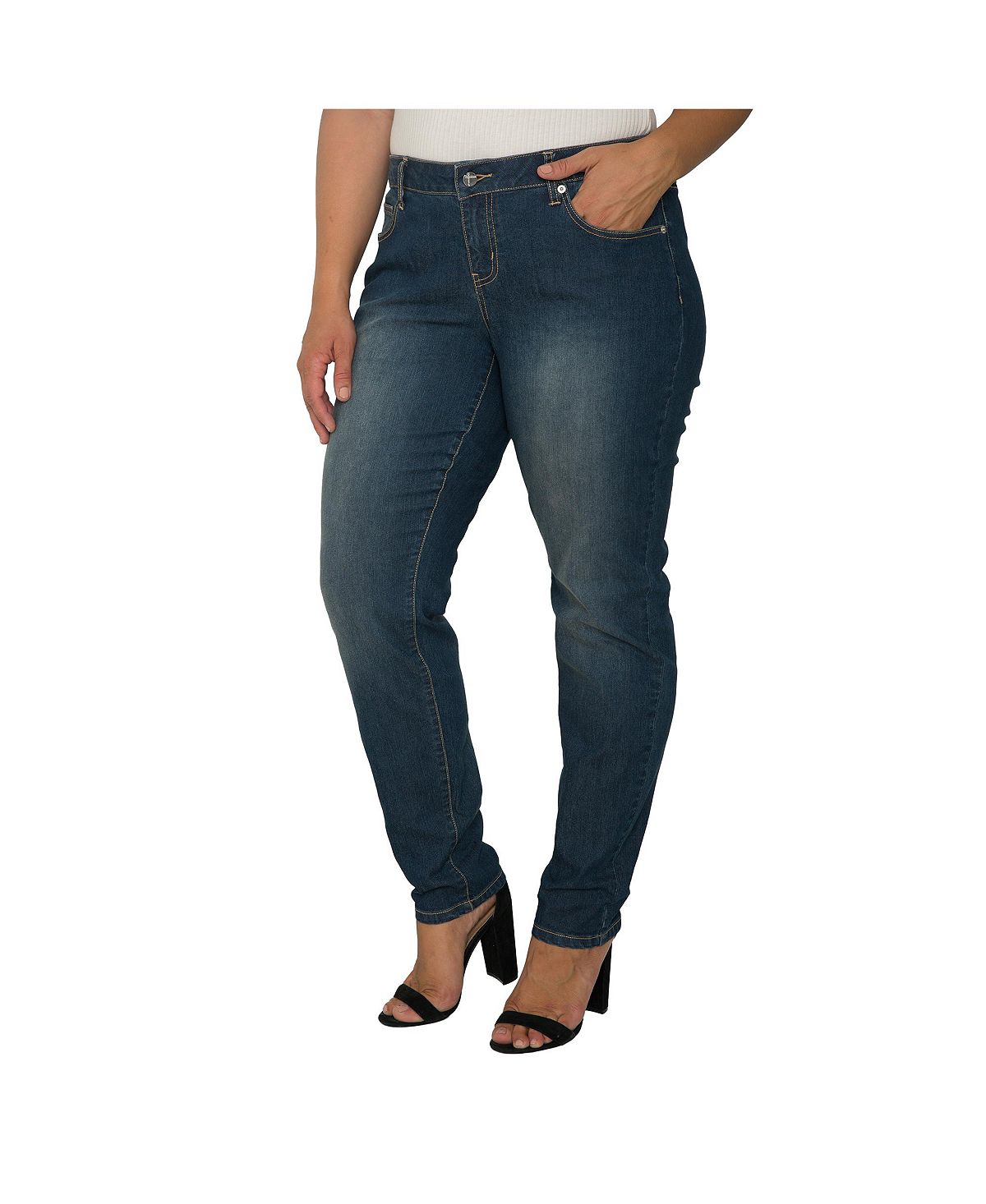 Standards & Practices Women's Basic 5 pockets Style Skinny Jeans view 3 — MAYCSS fashion products