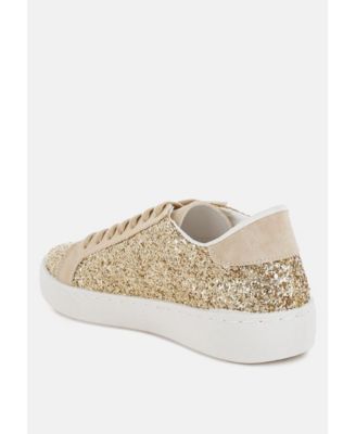 Womens Shinding Glitter Star Chunky Sneakers