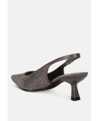 Womens Amashi Rhinestones Embellished Slingback Sandals