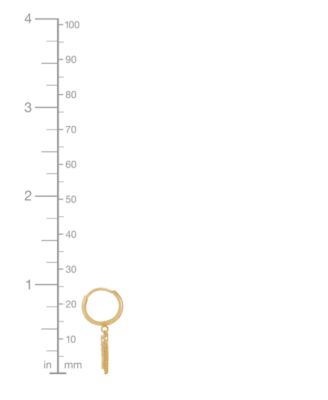 Diamond Heart Sunray Halo Dangle Hoop Earrings (1/4 ct. t.w.) in 14k Gold-Plated Sterling Silver