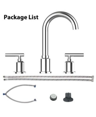 Bathroom Faucet, Bathroom Sink Faucet, 8 Inch Bathroom Faucet for Sink 3 Hole with Stainless Steel Pop-up Drain for Your Bathroom