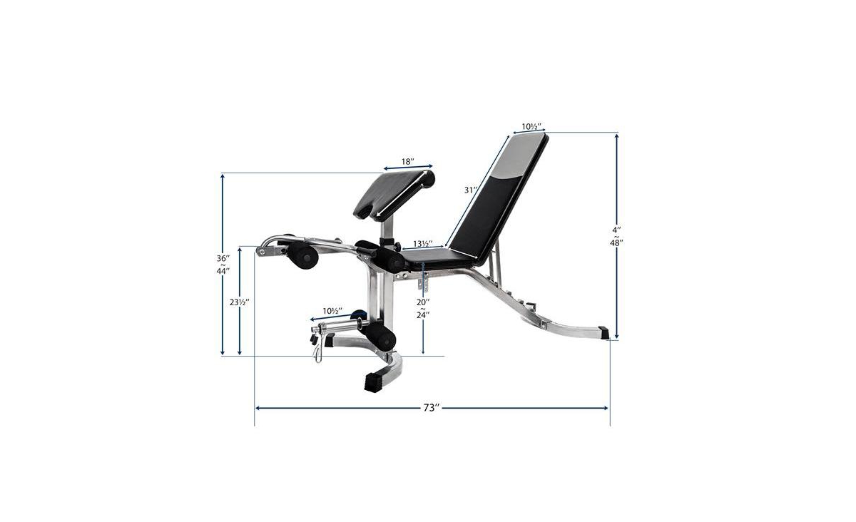 Slickblue 6+3 Positions Adjustable Weight Bench with Leg Extension - Utility Bench with Preacher Curl for Versatile Workouts - Black