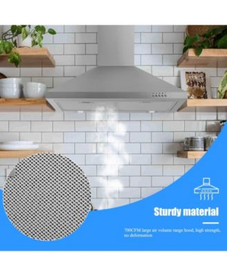 30-in 700-CFM Convertible Silver Wall-Mounted Range Hood