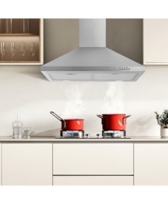 30-in 700-CFM Convertible Silver Wall-Mounted Range Hood