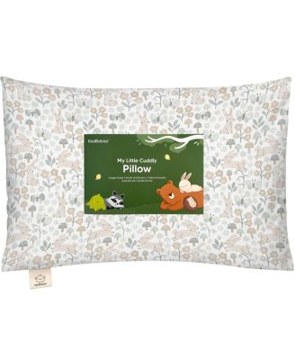 Cuddly Toddler Pillow with Pillowcase, 13X18 Kids Pillow for Sleeping, Small Travel Pillows, Nursery Pillow