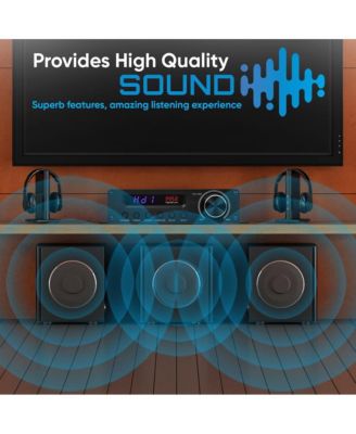 5.1-Channel Wireless Bluetooth Amplifier With HDMI Output, FM Radio, & Digital LED Display, 100 Watt