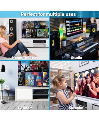 5.1-Channel Wireless Bluetooth Amplifier With HDMI Output, FM Radio, & Digital LED Display, 100 Watt