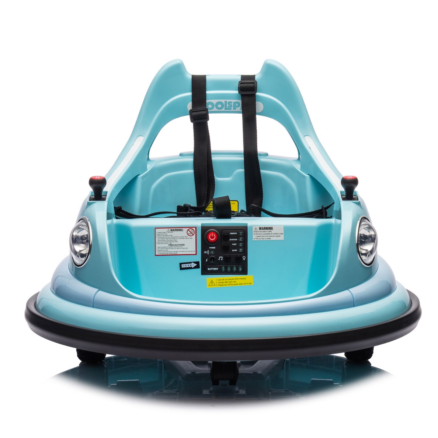 Детская игрушка Streamdale Furniture 12V Remote Control Bumper Car with LED Lights & Bluetooth, Ages 2+, цвет: Синий — фото 6