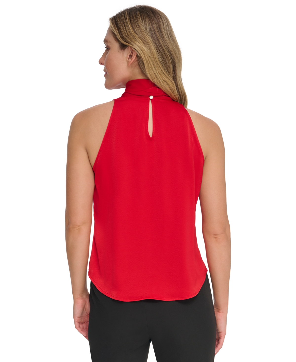 Tommy Hilfiger Women's Sleeveless Tie-Neck Top