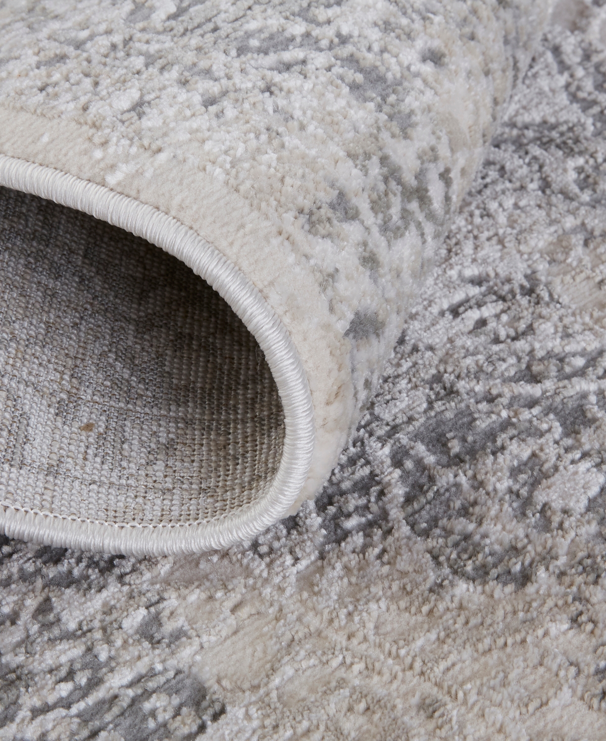 Feizy Prasad 3682f 5'x8' Area Rug In Ivory,gray