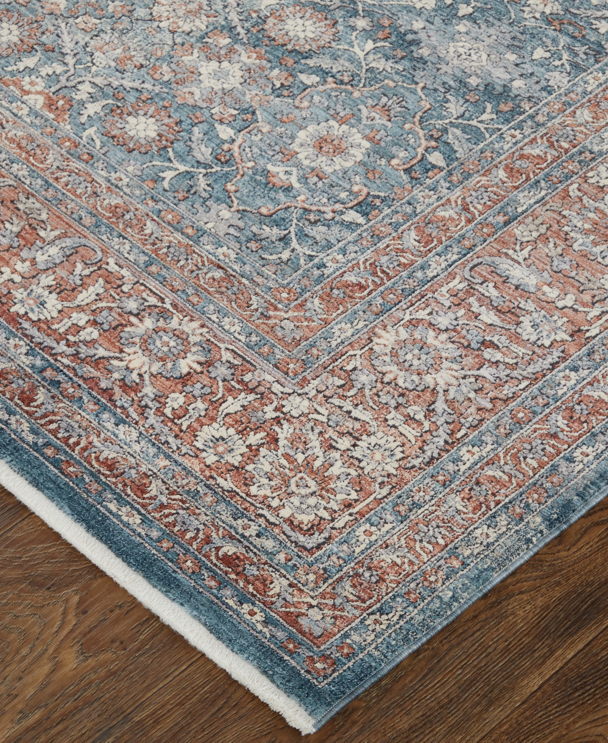 Feizy Marquette 39gtf 2'8"x8' Runner Area Rug In Blue,red