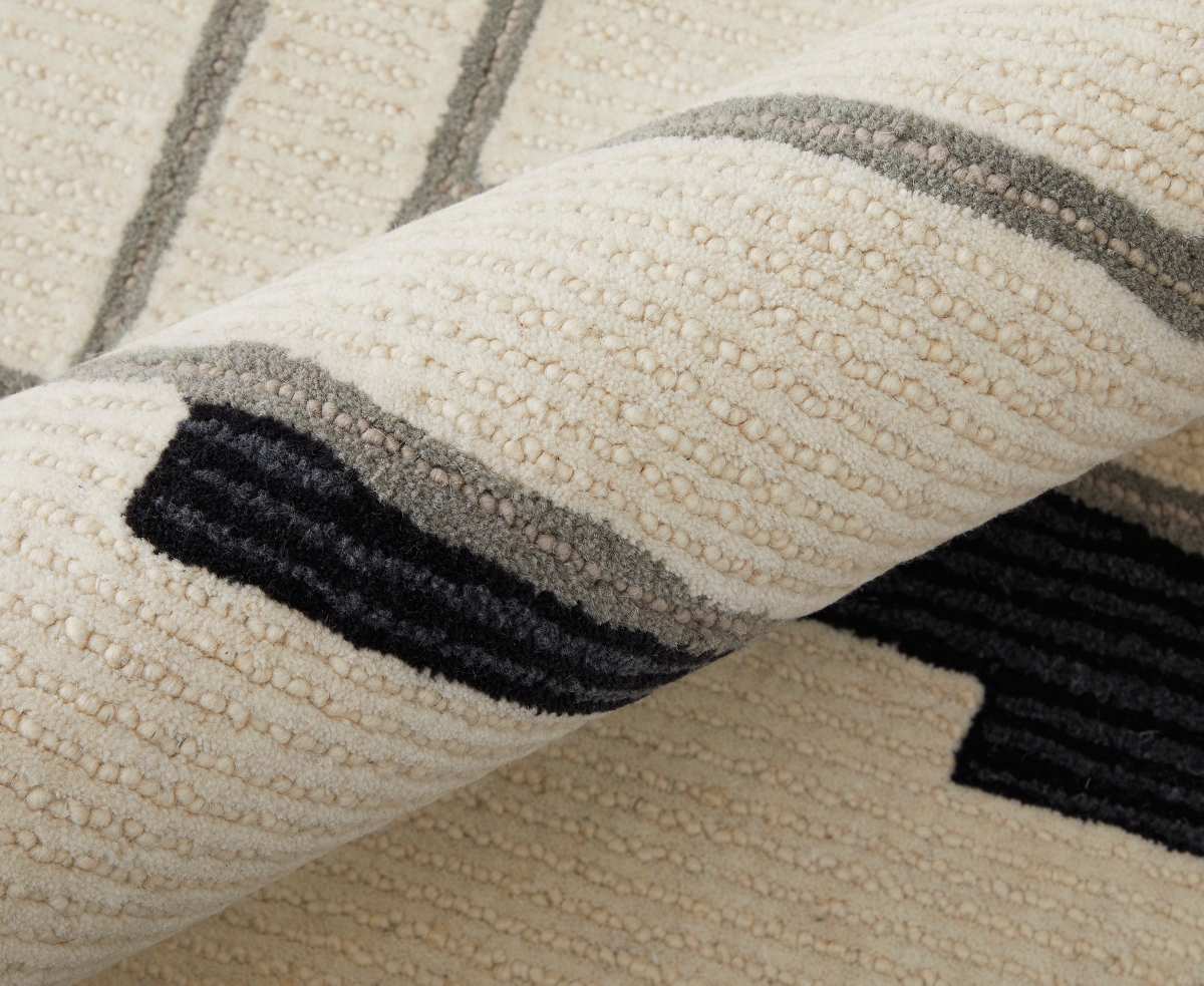 Feizy Maguire 8902f 3'6"x5'6" Area Rug In Ivory,gray