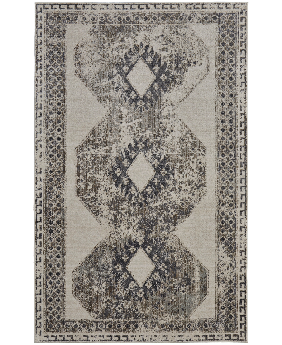 Feizy Kano 39ljf 5'3"x7'6" Area Rug In Ivory